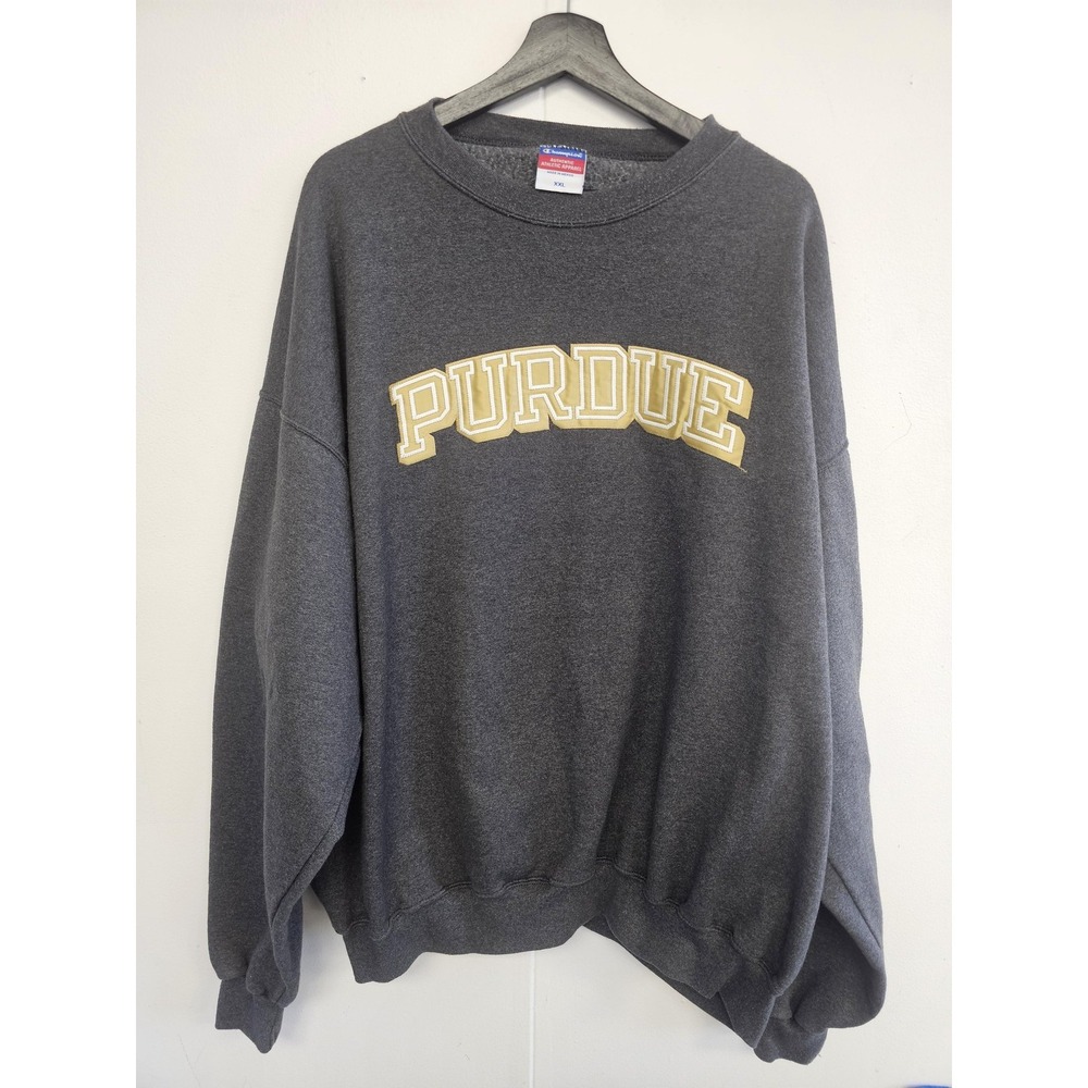Purdue Boilermakers Sweatshirt Mens 2XL Gray NCAA College Champion Crewneck